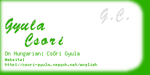gyula csori business card