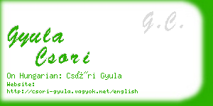 gyula csori business card